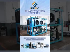 Block ice machine is making ice