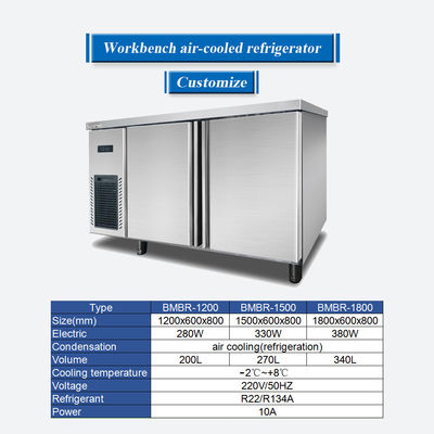 Customize Bar Type Workbench Air Cooled Refrigerator Equipment Undercounter Fridge / Workbench Chiller / Under Bar Refrig