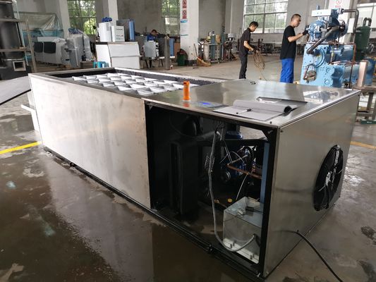 Industrial 2T/24H Brine Refrigeration Block Ice Machine Salt Water For Ice Factory / Cold Storage / Cooling / Fresh