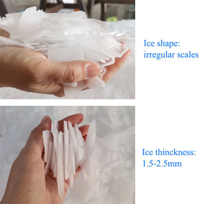 Automatic Fresh Water Flake Ice Machine 50 Tons Direct Cooling