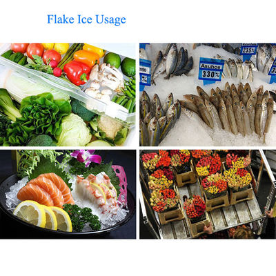 Automatic Fresh Water Flake Ice Machine 50 Tons Direct Cooling
