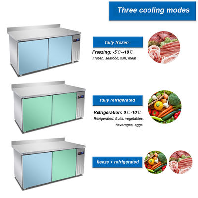 200L Workbench Refrigerator R134A Air Cooled Workbench Freezer
