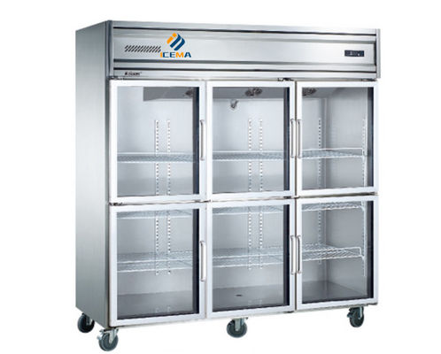 2024 Hot six-door upright refrigerator 1350L for refrigerating drinks in supermarkets