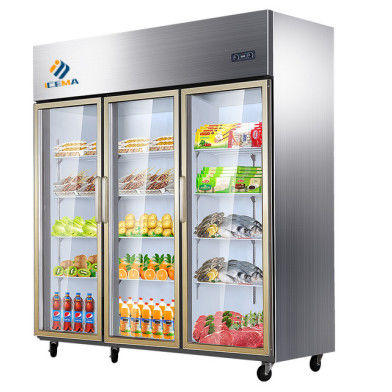 Good price Hotel commercial refrigerator 1350L six door refrigeration refrigeration area online