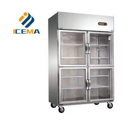 Good price 780L Professional Kitchen equipment vertical refrigerator brand freezer commercial four door display freezer online