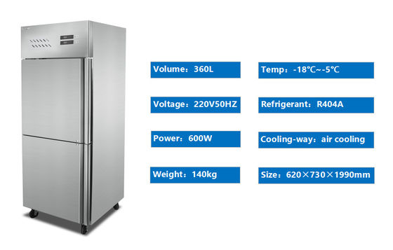 Restaurant Upright Refrigerator Freezer Commercial 360L