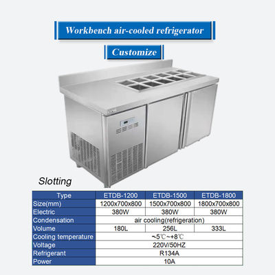 340L Workbench Refrigerator For Fresh Food R134A R22
