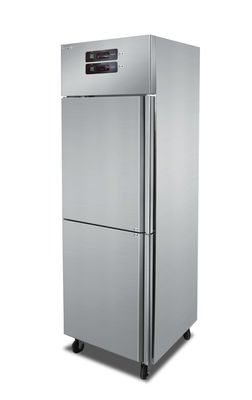 0-8 Degree 2 Door Upright Refrigerator Freezer Side By Side Stainless Steel 400 Litre For Restaurant