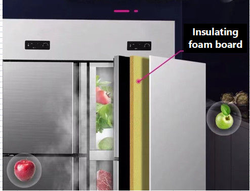 797L Upright Refrigerator Freezer Commercial Frost Free Smart Low Temperature For Restaurant