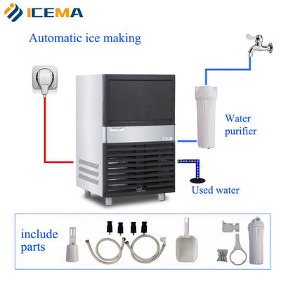 Good price The Nissan 50 kg stainless steel commercial ice cube machine can be customized to size ice cubes for use in bars online