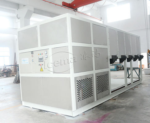 Direct Cooling Block Ice Machine With 1 Refrigerating Fluid R22 / R404A Ice Mold Size 380*180*1000mm 6450*2360*2530mm