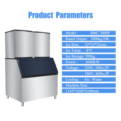 Good price Top sale 750kg output commercial ice cube makers machines for bar online
