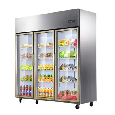Buy 1350L  Six Glass Doors Commercial Meat Deep Freezer for Restaurant For Restaurant online manufacture