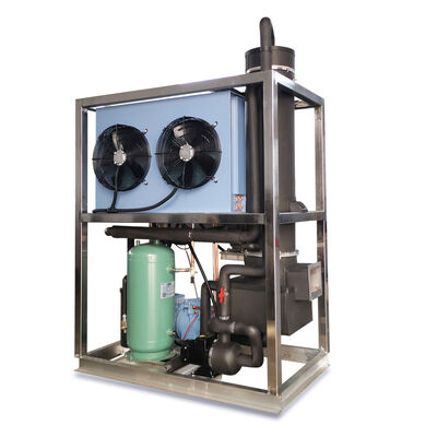 Buy CE Certified 1T Tube Ice Maker Custom Tube Ice Machine 1000kg Ice Storage Emerson Engine Motor Gear PLC Pump online manufacture