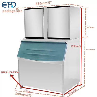 Buy Air Cooling Type Commercial Ice Cube Machine Offering Daily Capacity 900kg 24 Hours Refrigerant R404a Ice Making Equipment online manufacture