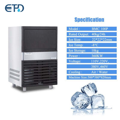 Buy Reliable Industrial Ice Cube Maker with 40kg/24h Ice Making Capacity 430*520*800 online manufacture