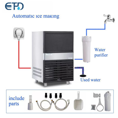 Buy Industrial Ice Cube Machine with Air Cooling Method for Large-scale Production online manufacture