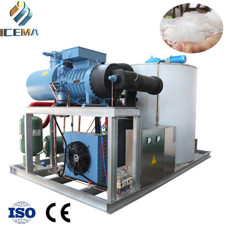 ICEMA Factory Supply Freshwater Ice Flake Making Machine Flake Ice Maker for fresh seafood fishery