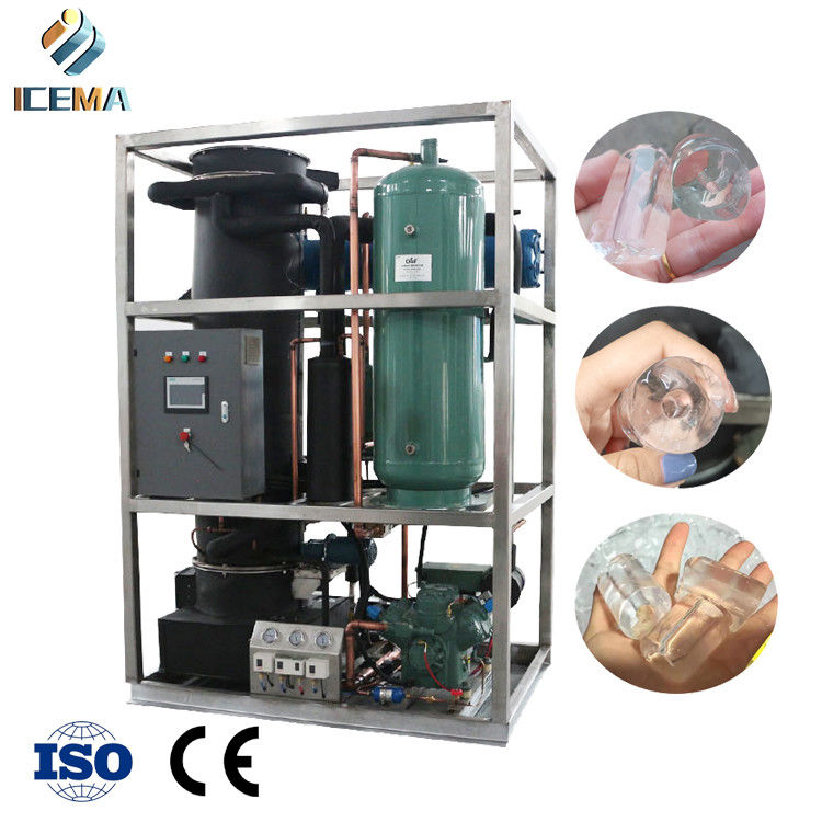 3T/24H industrial tube ice machine can be used in bars and coffee shops