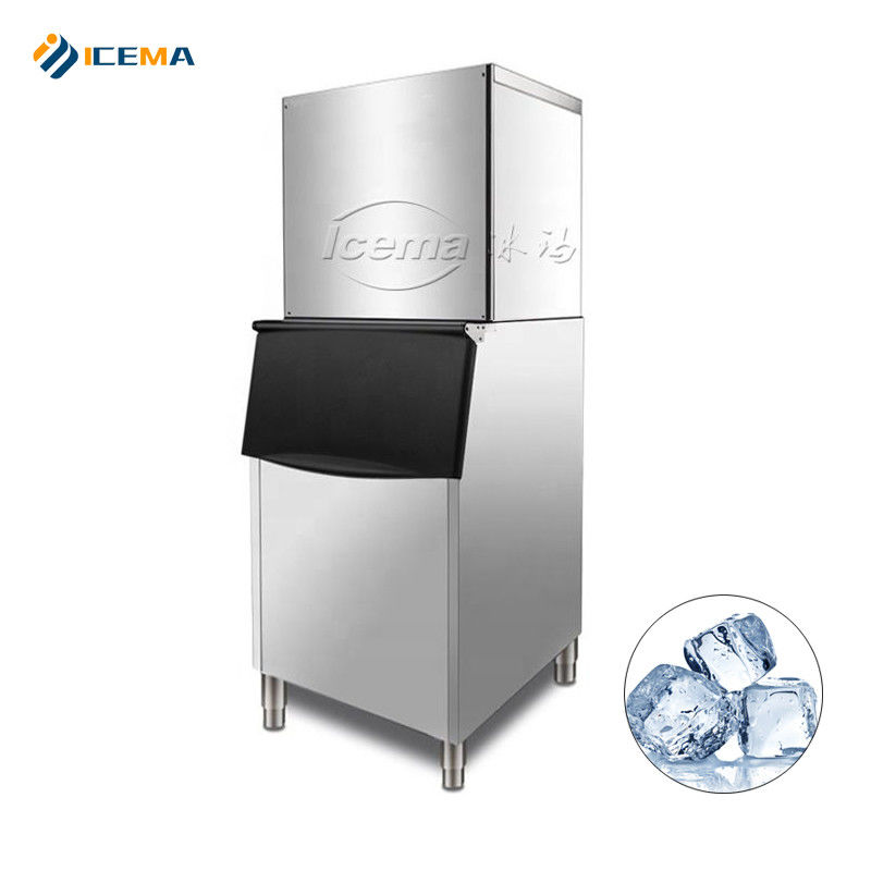 200KG 300kg 400kg 500kg ICEMA Ice Cube Maker Machine 760*830*1780mm Ice Size 22x22x22mm