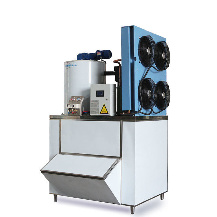 2T/24H Industrial Ice Flake Making Machine for Fishing Copper Plated Nickel Ice Mold