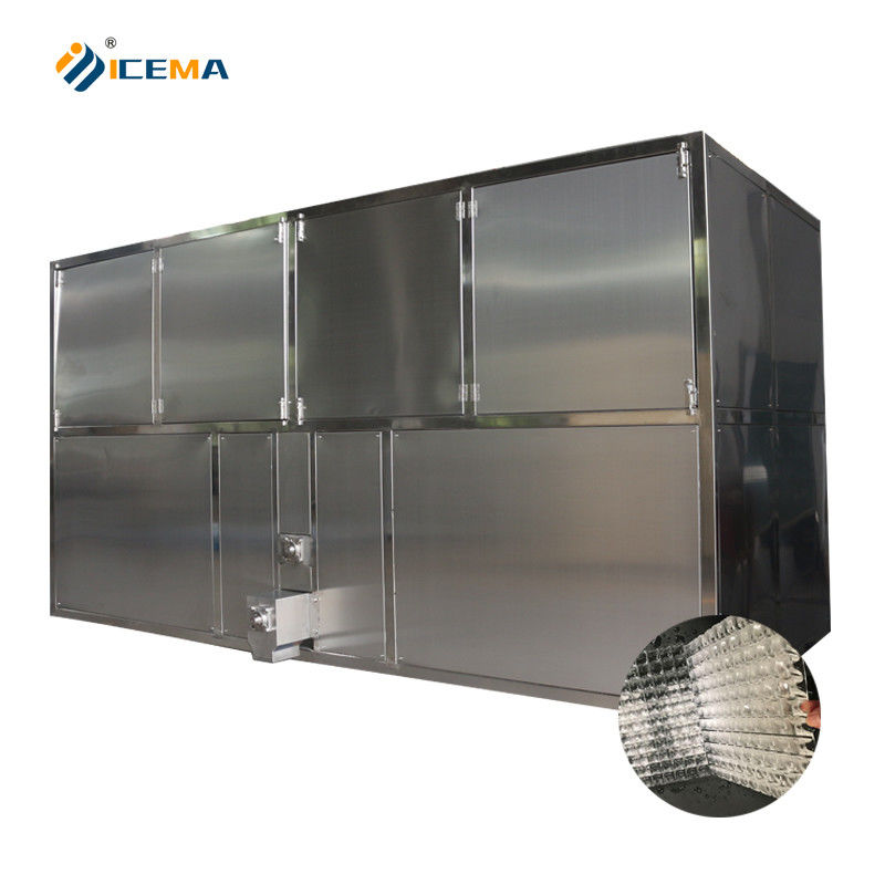 350KG Ice Storage Capacity 5ton Industrial Ice Cube Maker Machine For On Site Maintenance